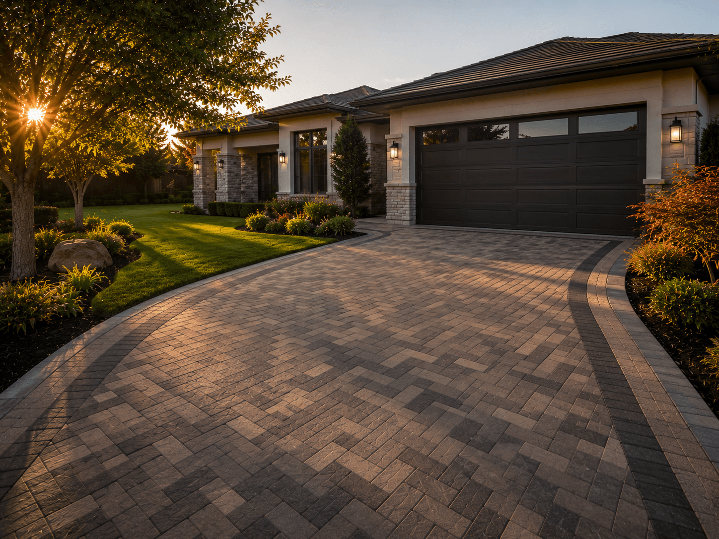 Custom Paver Driveway — Paver Installation project by E-Care Pro Landscaping in Walnut Creek, CA
