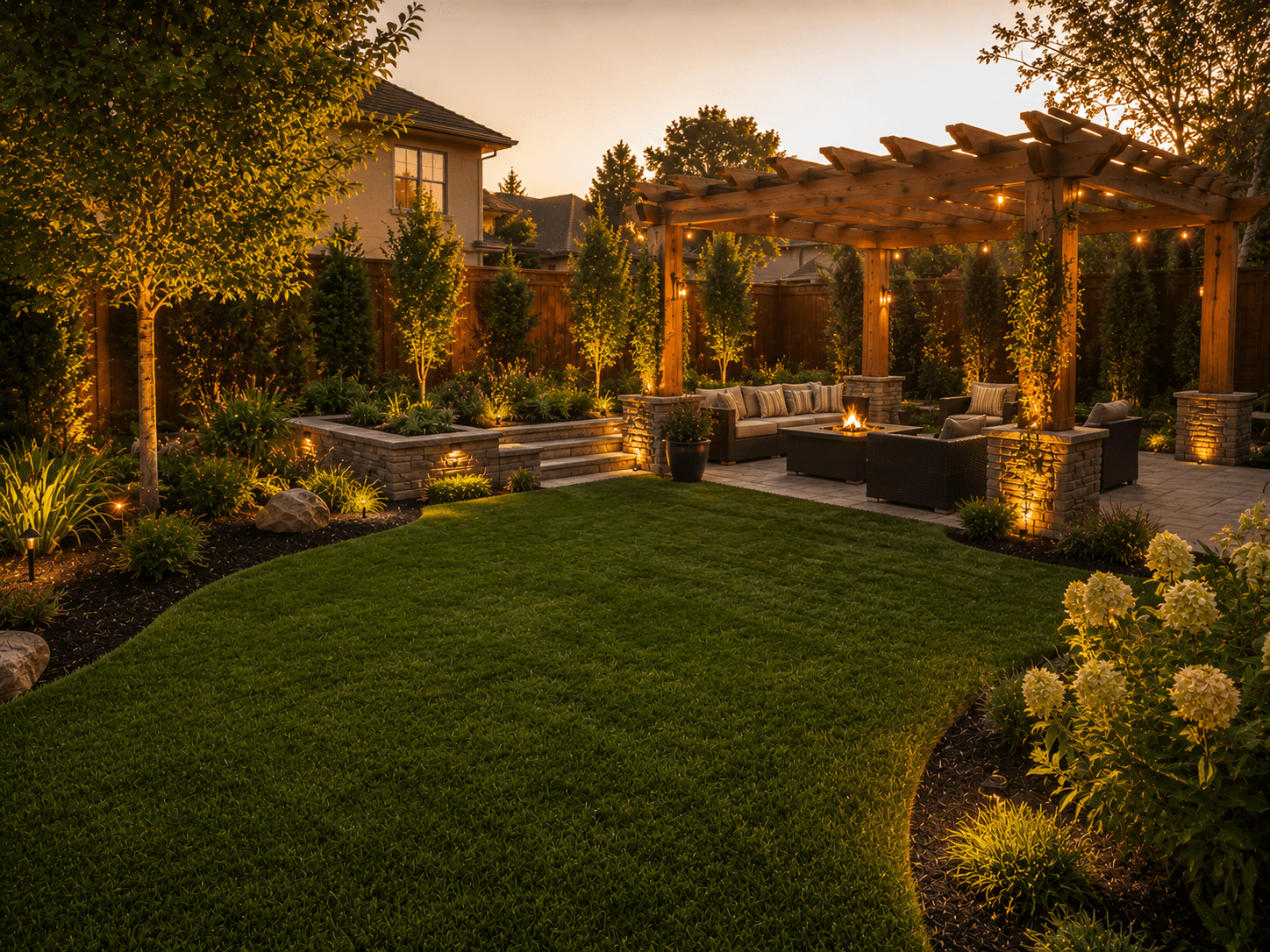 Backyard Living Transformation — Landscape Build project by E-Care Pro Landscaping in Pleasant Hill, CA