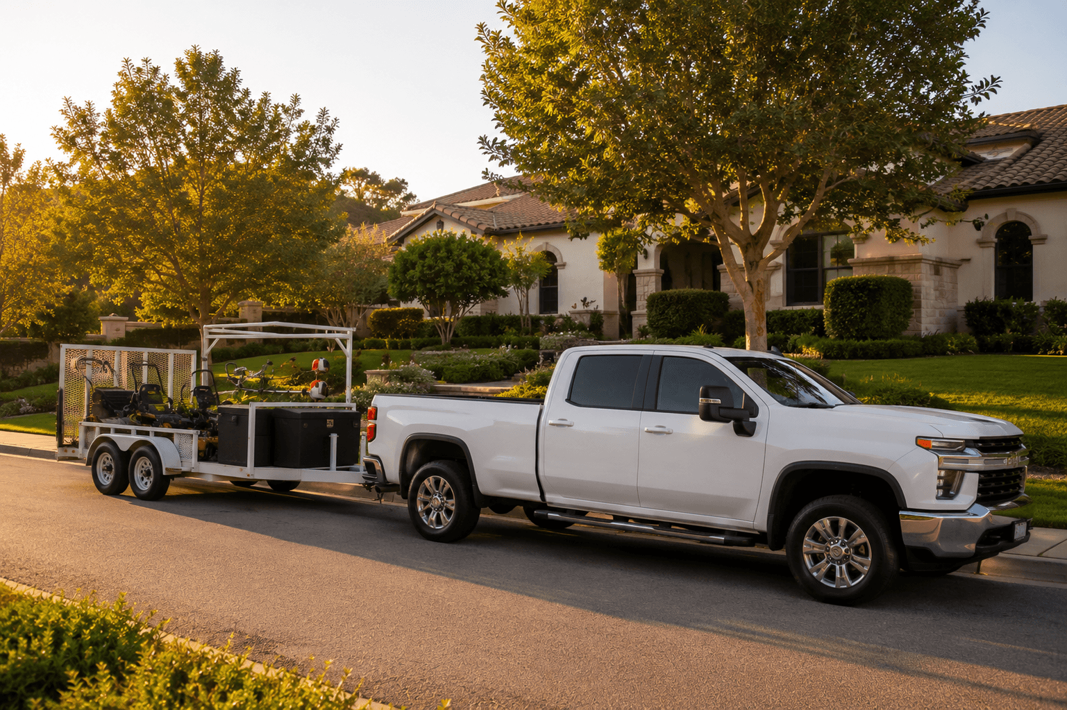 E-Care Pro Landscaping crew truck and equipment, serving Contra Costa County